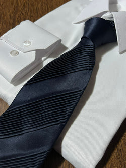 Gravata 100% Seda Monocolor Drapeada -