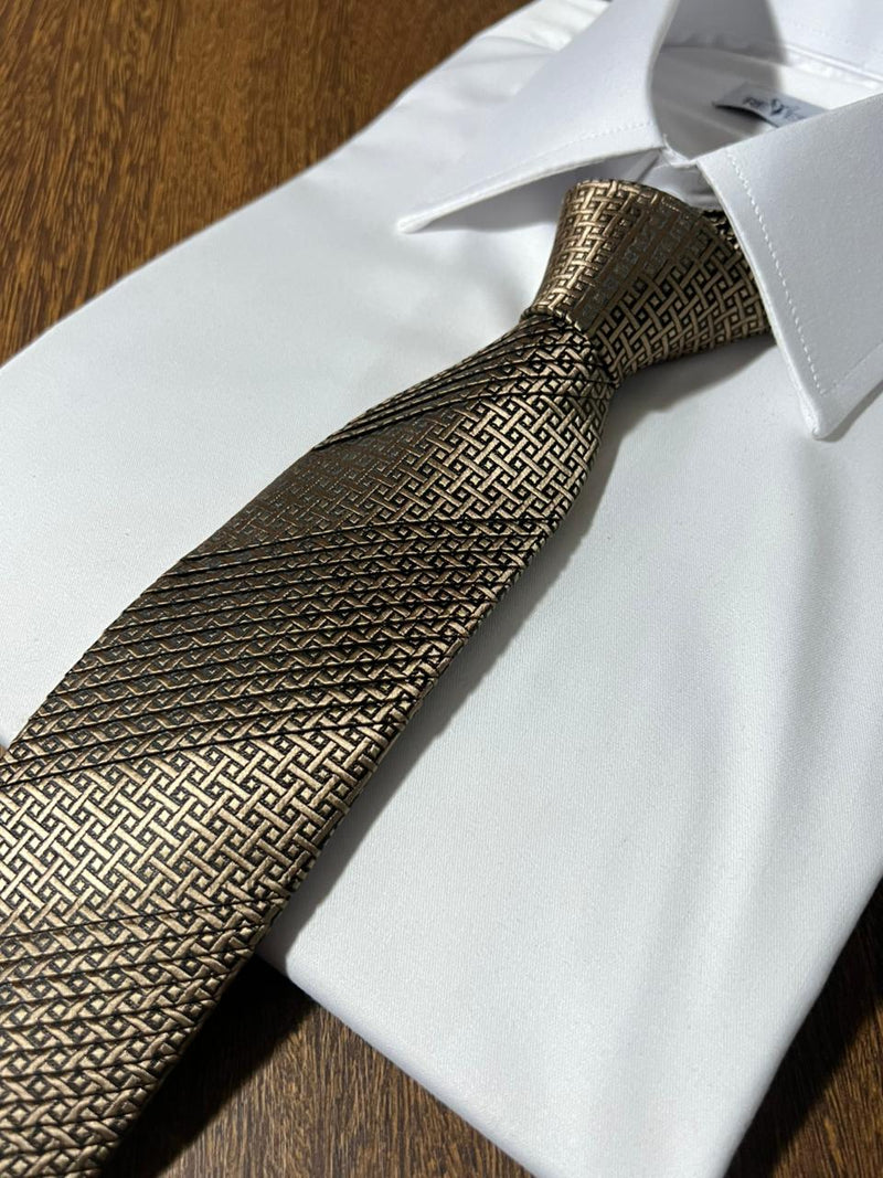 Gravata 100% Microfibra Drapeada