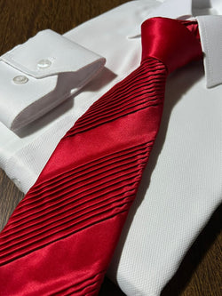 Gravata 100% Seda Monocolor Drapeada -