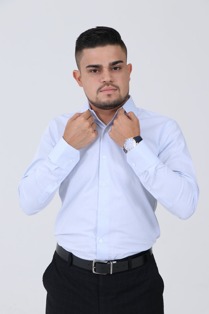 Camisa Classic Azul Lisa - ft Fratelli