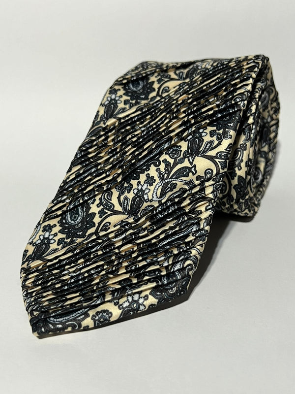 Gravata Drapeada Seda 9cm