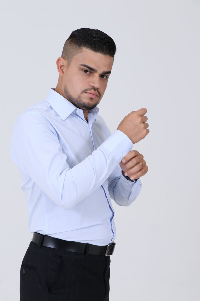 Camisa Classic Azul Lisa - ft Fratelli
