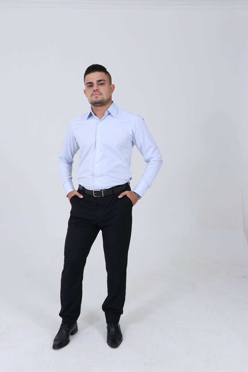 Camisa Classic Azul Lisa - ft Fratelli